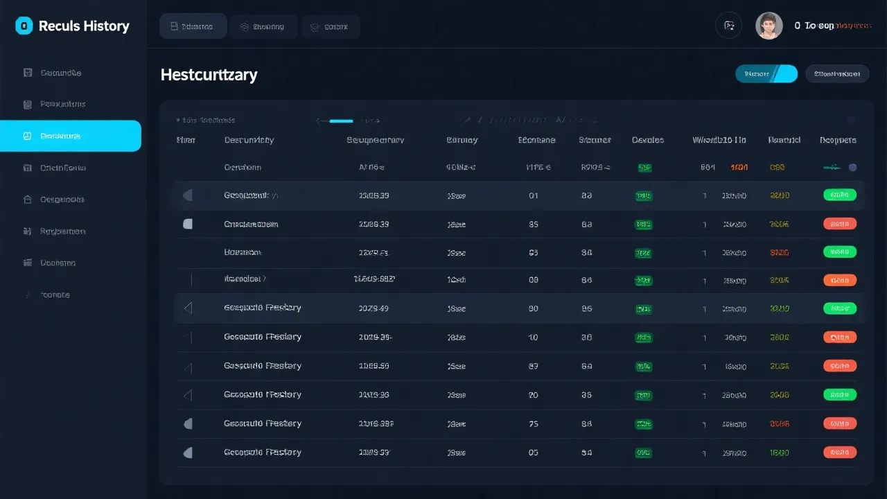 开奖与历史记录界面示意图
